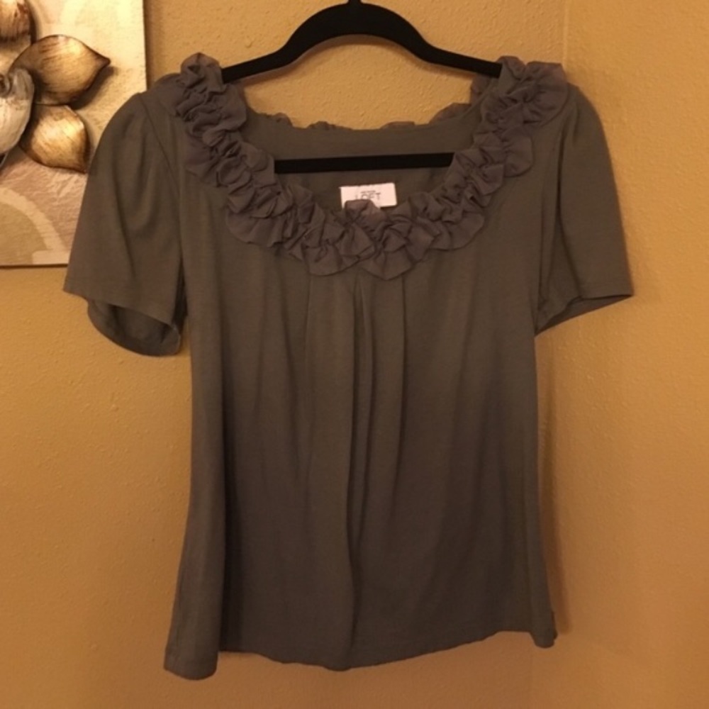 SALE Gray Ann Taylor Loft Top